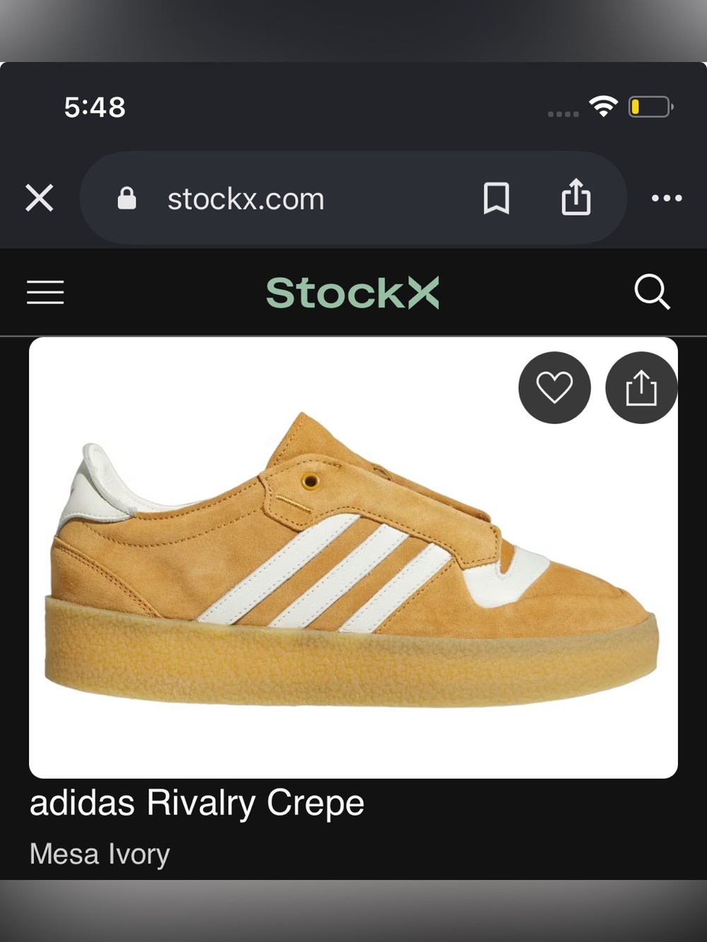 Women’s Adidas Rivalry Crepe Sz 7 Shoes